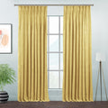 Matte Velvet Pinch Pleated Curtain Single Panel - Lemon