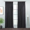 Matte Velvet Pinch Pleated Curtain Single Panel - Shadow