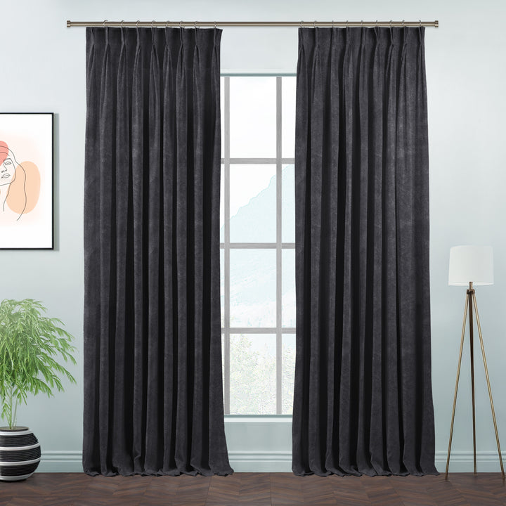 Lilijan Home matte velvet pinch pleated curtains, matte velvet curtains, pinch pleat curtains, velvet window curtains, luxury curtains, decorative drapes, elegant window treatments, living room curtains, bedroom curtains, dining room curtains, nursery curtains, custom curtains, custom size drapes, privacy curtains, soft velvet curtains, tailored pleated curtains, modern home decor, luxury home furnishings, curtain panels, stylish window drapes
