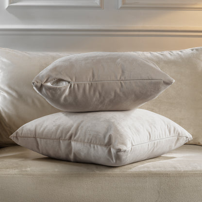 Matte Velvet Cushion Covers Set of 2 Hidden Zipper - Seashell