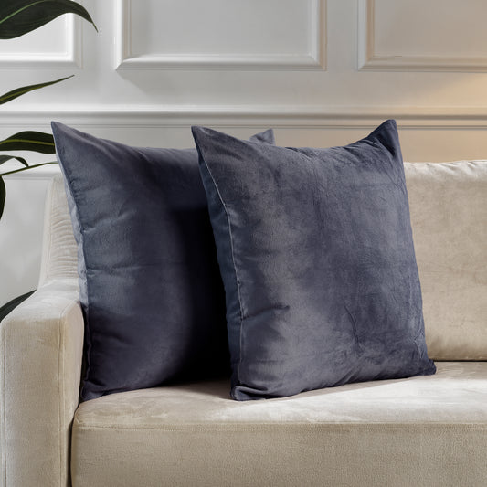 Matte Velvet Cushion Covers Set of 2 Hidden Zipper - Independence