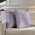 Matte Velvet Cushion Covers Set of 2 Hidden Zipper - Lavender