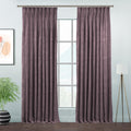 Matte Velvet Pinch Pleated Curtain Single Panel - Lilac Luster