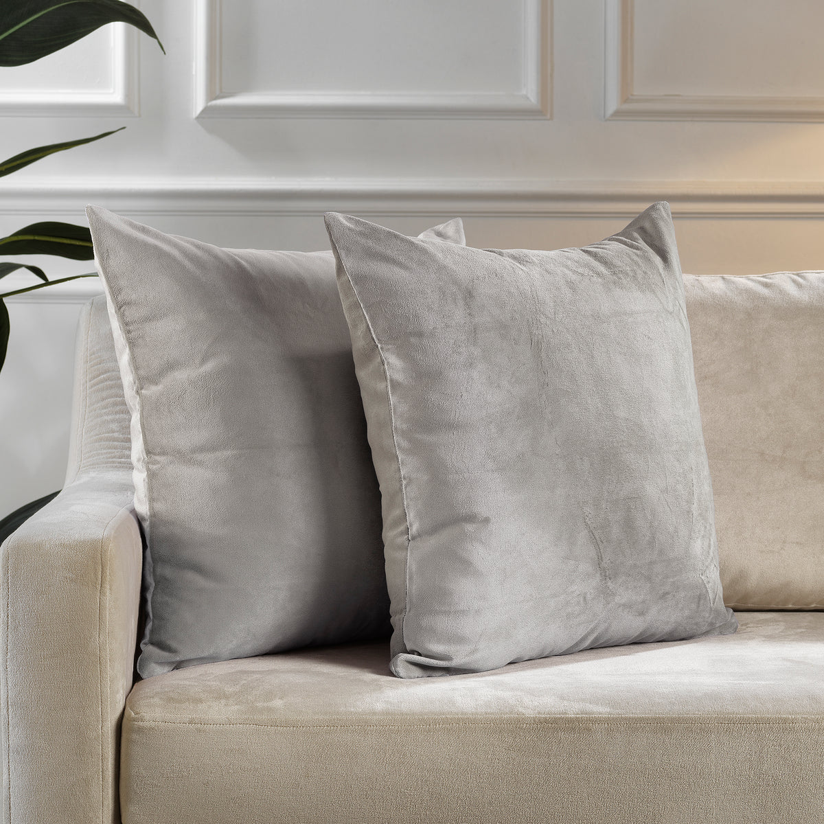 Matte Velvet Cushion Covers Set of 2 Hidden Zipper - Thistle
