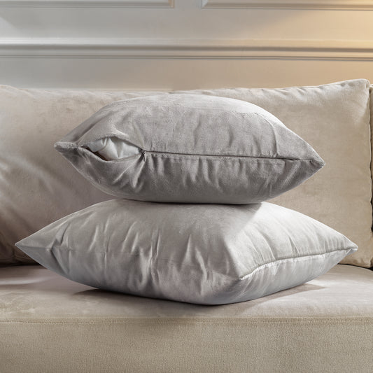 Matte Velvet Cushion Covers Set of 2 Hidden Zipper - Thistle