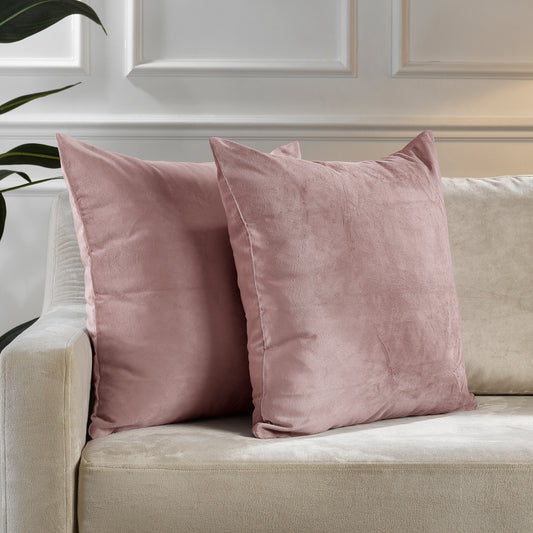 Matte Velvet Cushion Covers Set of 2 Hidden Zipper - Flamingo