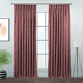 Matte Velvet Pinch Pleated Curtain Single Panel - Ruddy Pink