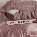 Matte Velvet Cushion Covers Set of 2 Hidden Zipper - Raspberry Glace