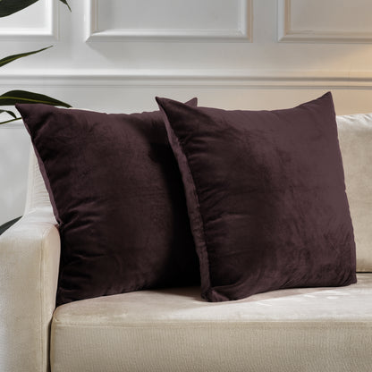 Matte Velvet Cushion Covers Set of 2 Hidden Zipper - Catawba
