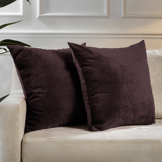 Matte Velvet Cushion Covers Set of 2 Hidden Zipper - Catawba