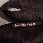 Matte Velvet Cushion Covers Set of 2 Hidden Zipper - Catawba