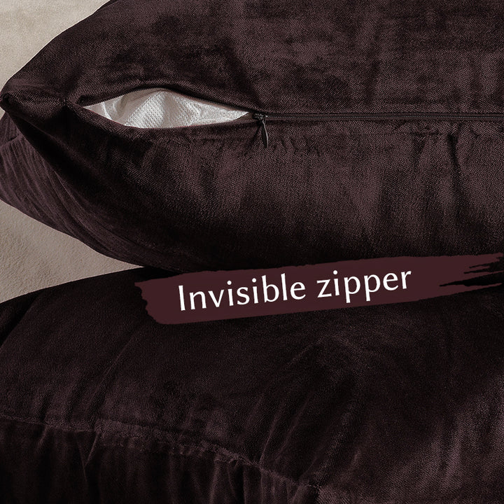 Matte Velvet Cushion Covers Set of 2 Hidden Zipper - Catawba