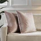 Matte Velvet Cushion Covers Set of 2 Hidden Zipper - Rose Taupe