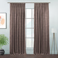 Matte Velvet Pinch Pleated Curtain Single Panel - Rose Taupe