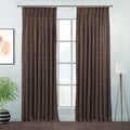 Matte Velvet Pinch Pleated Curtain Single Panel - Pale Taupe