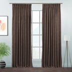 Matte Velvet Pinch Pleated Curtain Single Panel - Pale Taupe