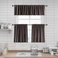 Matte Velvet Kitchen Valances Set of 3 - Liver