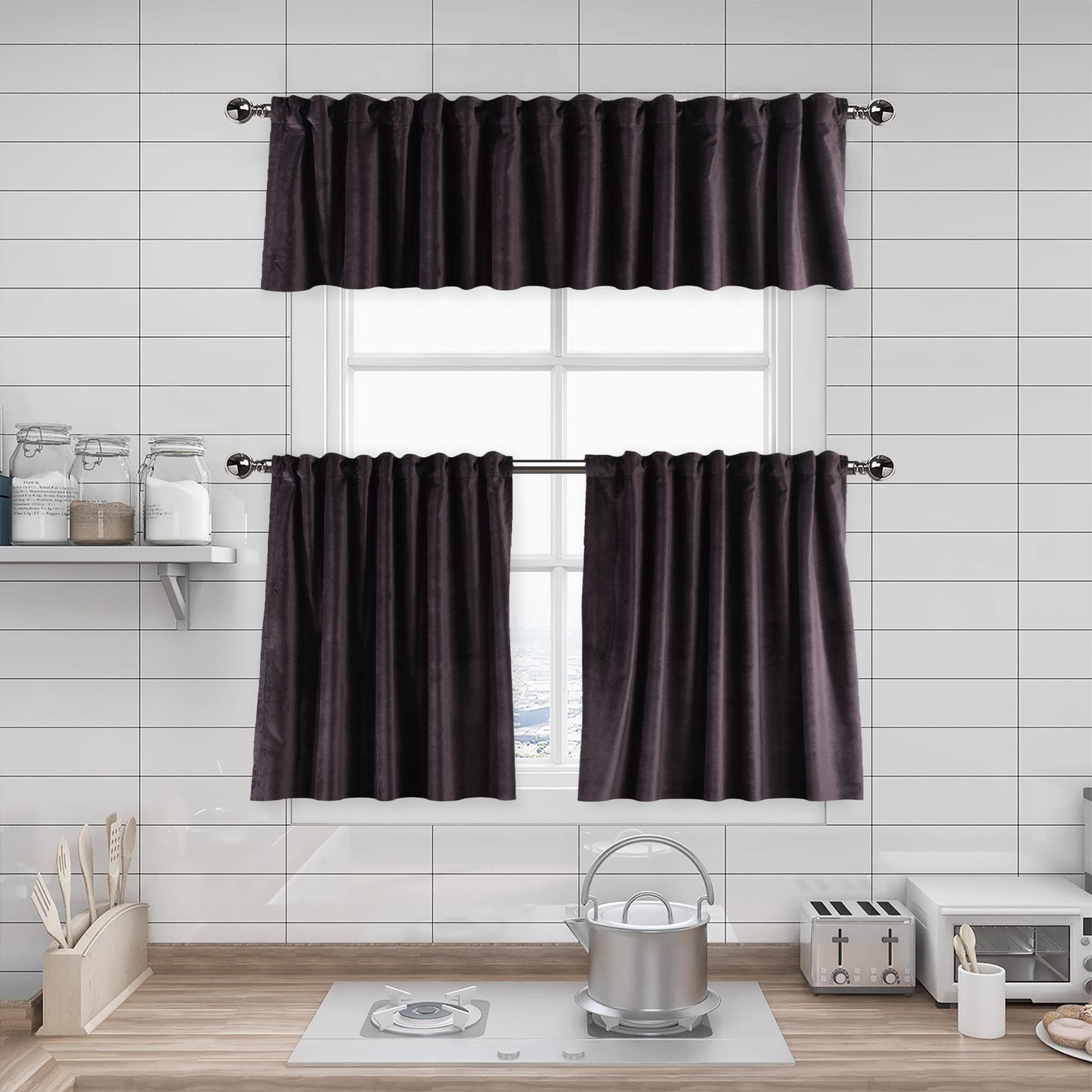 Matte velvet kitchen valances, matte velvet window valance, kitchen window valance, decorative kitchen curtains, velvet valance, luxury kitchen decor, window topper, kitchen window treatment, custom kitchen valance, modern kitchen curtains, farmhouse kitchen valance, elegant window valance, soft velvet valance, café window curtain, rod pocket valance, kitchen home decor, decorative window topper, stylish kitchen valance, window furnishings