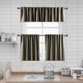 Matte Velvet Kitchen Valances Set of 3 - Khaki Green