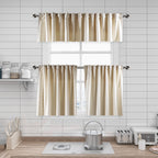 Matte Velvet Kitchen Valances Set of 3 - Off White