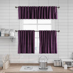 Matte Velvet Kitchen Valances Set of 3 - Eminence