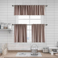 Matte Velvet Kitchen Valances Set of 3 - Salt