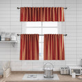 Matte Velvet Kitchen Valances Set of 3 - Orange