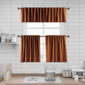 Matte Velvet Kitchen Valances Set of 3 - Spice