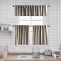 Matte Velvet Kitchen Valances Set of 3 - Seashell