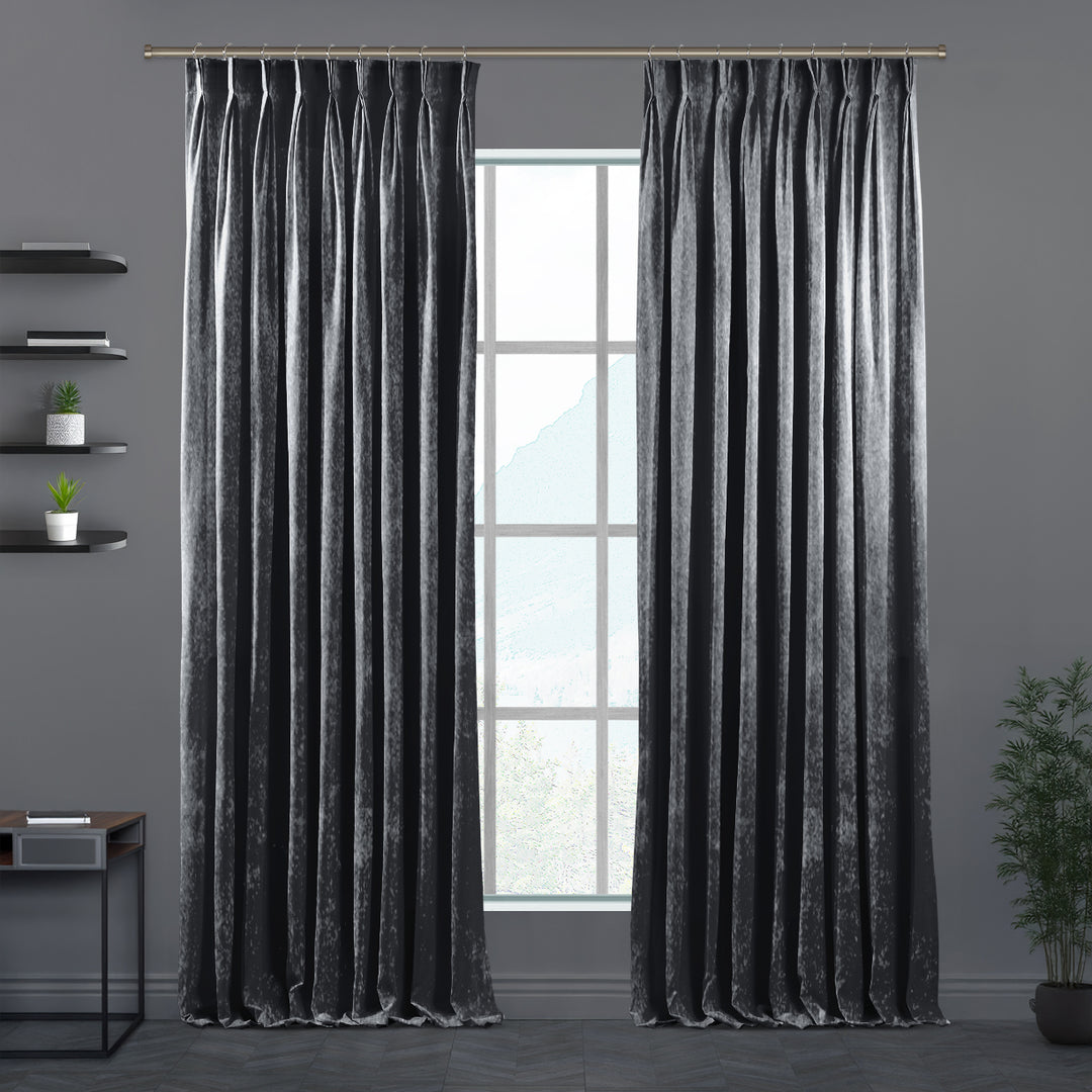 Lilijan Home shiny velvet pinch pleated curtains, shiny velvet curtains, pinch pleat curtains, velvet window curtains, luxury curtains, decorative drapes, elegant window treatments, living room curtains, bedroom curtains, dining room curtains, nursery curtains, custom curtains, custom size curtains, tailored pleated curtains, soft velvet curtains, privacy curtains, modern home decor, curtain panels, stylish window drapes, luxury home furnishings