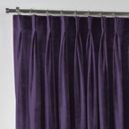 Shiny Velvet Pinch Pleated Curtain Single Panel - Mauve