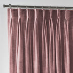 Shiny Velvet Pinch Pleated Curtain Single Panel - Sangria
