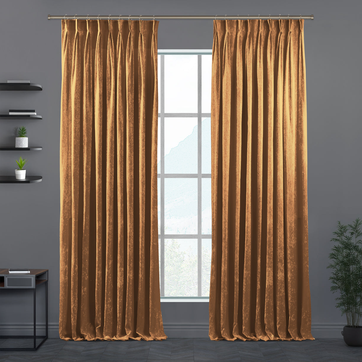 Lilijan Home shiny velvet pinch pleated curtains, shiny velvet curtains, pinch pleat curtains, velvet window curtains, luxury curtains, decorative drapes, elegant window treatments, living room curtains, bedroom curtains, dining room curtains, nursery curtains, custom curtains, custom size curtains, tailored pleated curtains, soft velvet curtains, privacy curtains, modern home decor, curtain panels, stylish window drapes, luxury home furnishings