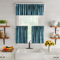 Shiny Velvet Kitchen Valances Set of 3 - Air Force