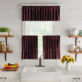 Shiny Velvet Kitchen Valances Set of 3 - Burgundy