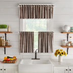 Shiny Velvet Kitchen Valances Set of 3 - Rice