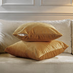 Matte Velvet Cushion Covers Set of 2 Hidden Zipper - Dijon