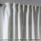 Matte Velvet Curtain Single Panel - White