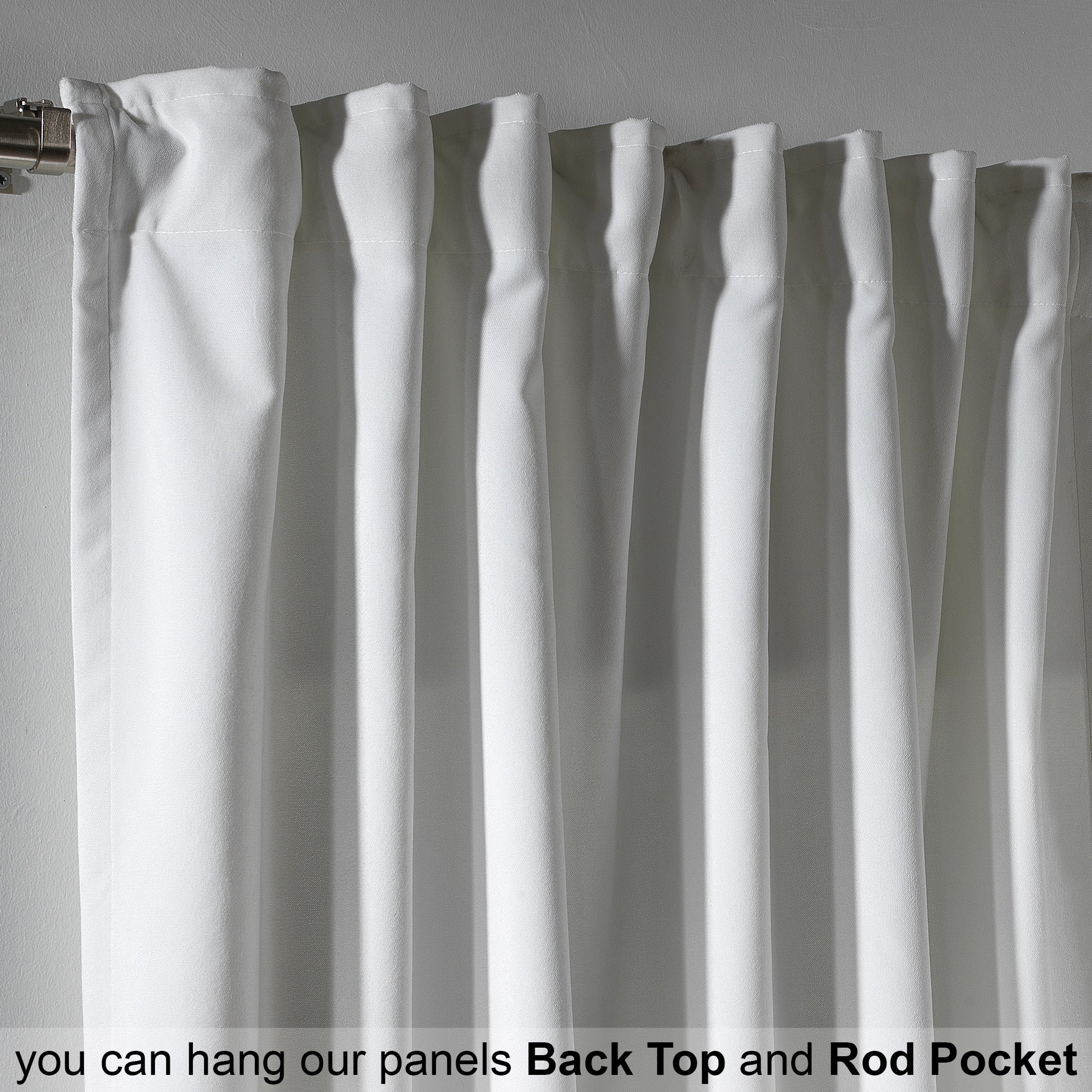 Matte Velvet Curtain Single Panel - White