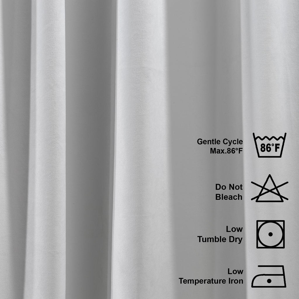 Matte Velvet Curtain Single Panel - White