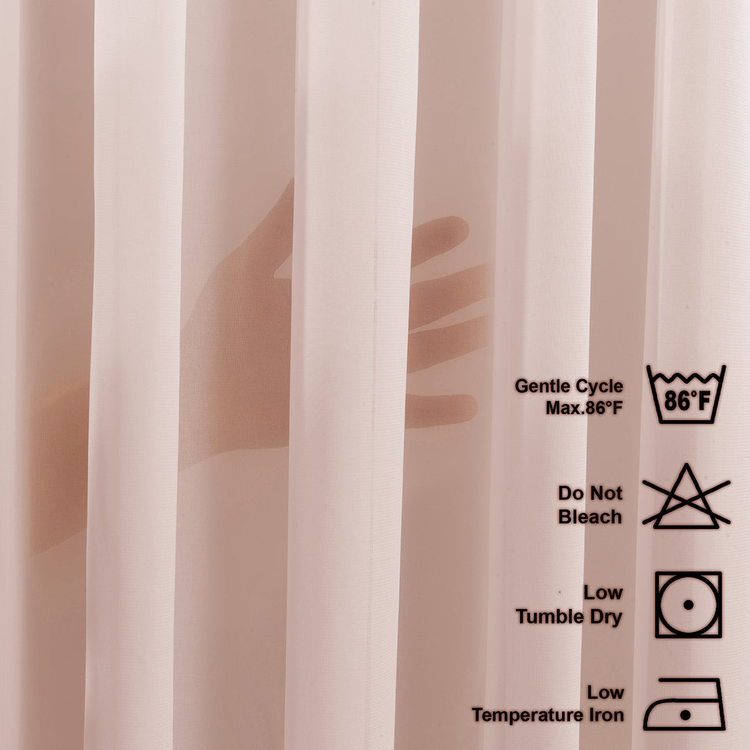 Sheer Silk Crepe Pinch Pleated Curtain Single Panel - Pink