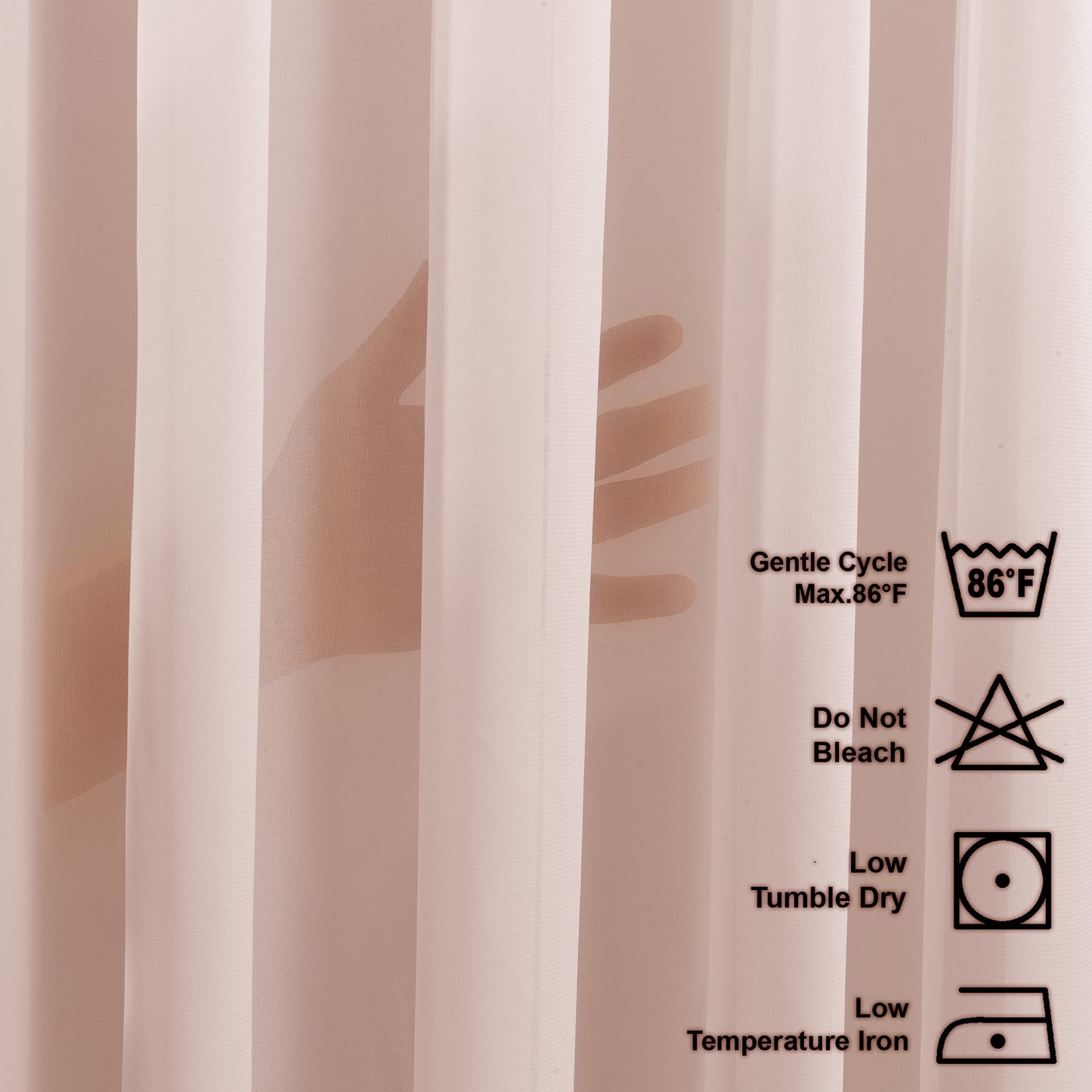 Sheer Silk Crepe Pinch Pleated Curtain Single Panel - Pink