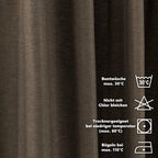 Linen Texture Pinch Pleated Curtain Single Panel - Mink