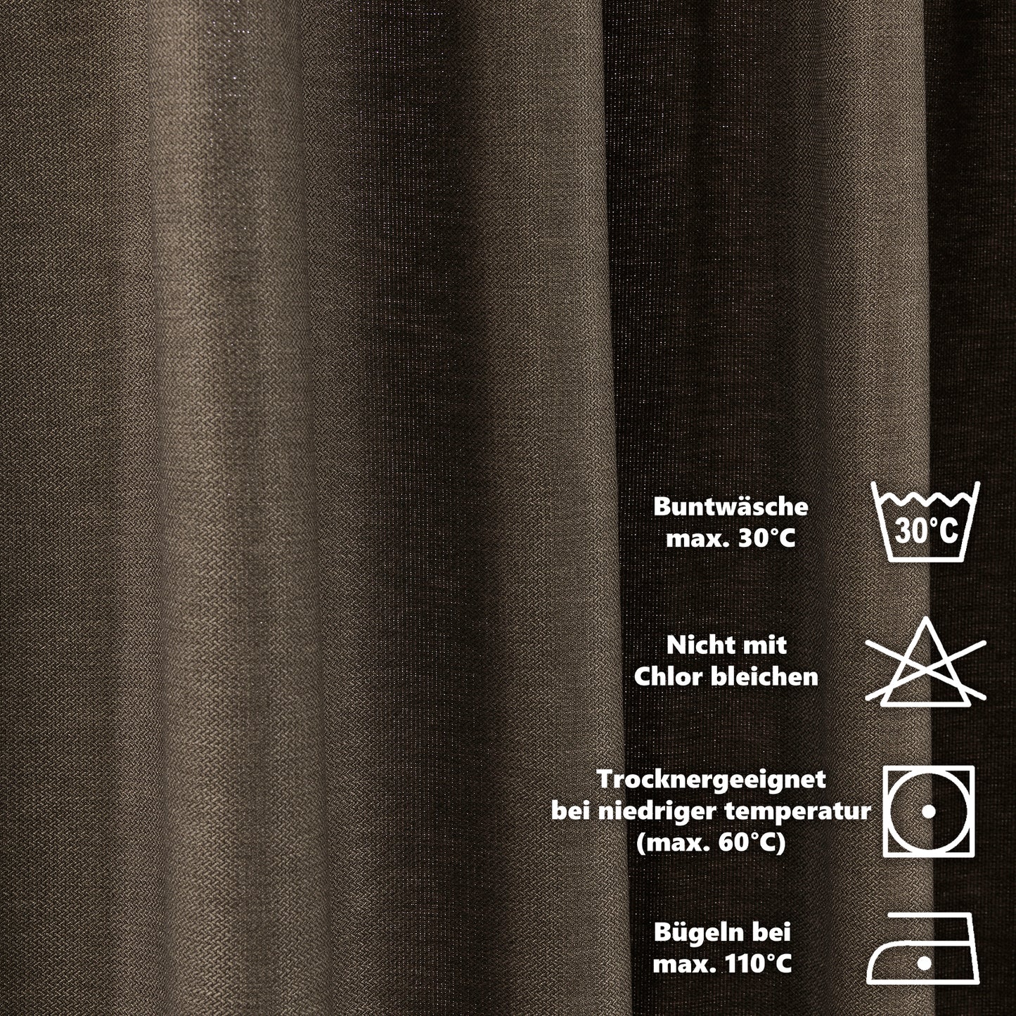 Linen Texture Tablecloths, Tabletop & Napkins - Mink