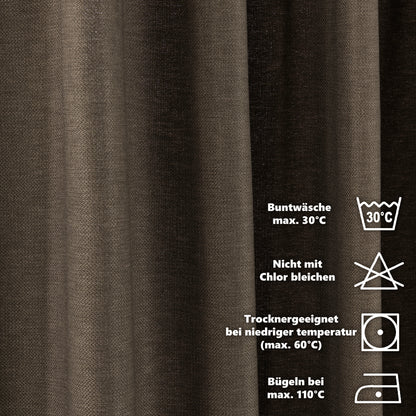 Linen Texture Tablecloths, Tabletop & Napkins - Mink
