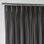 Linen Texture Pinch Pleated Curtain Single Panel - Light Grey