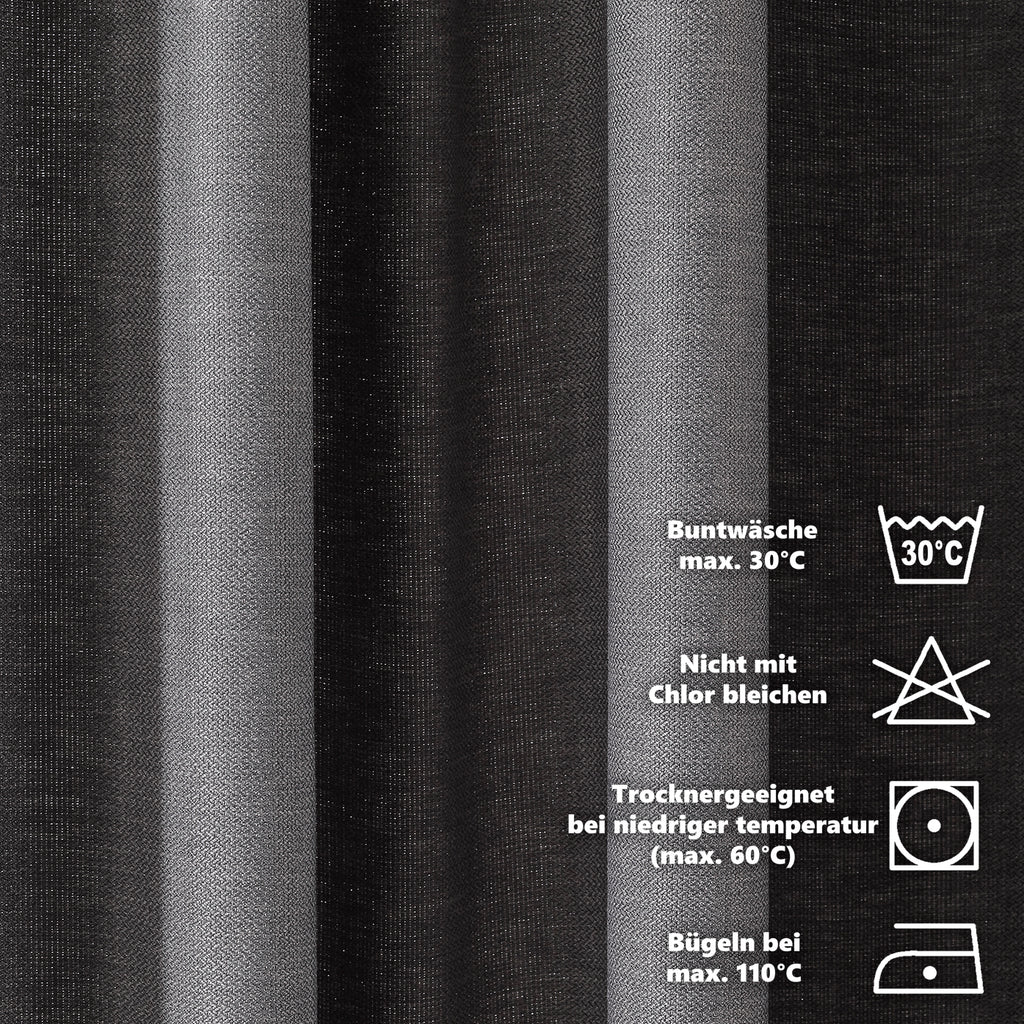 Linen Texture Pinch Pleated Curtain Single Panel - Light Grey