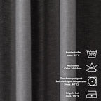 Linen Texture Pinch Pleated Curtain Single Panel - Light Grey