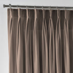 Linen Texture Pinch Pleated Curtain Single Panel - Barley