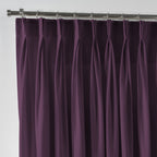 Linen Texture Pinch Pleated Curtain Single Panel - Purple